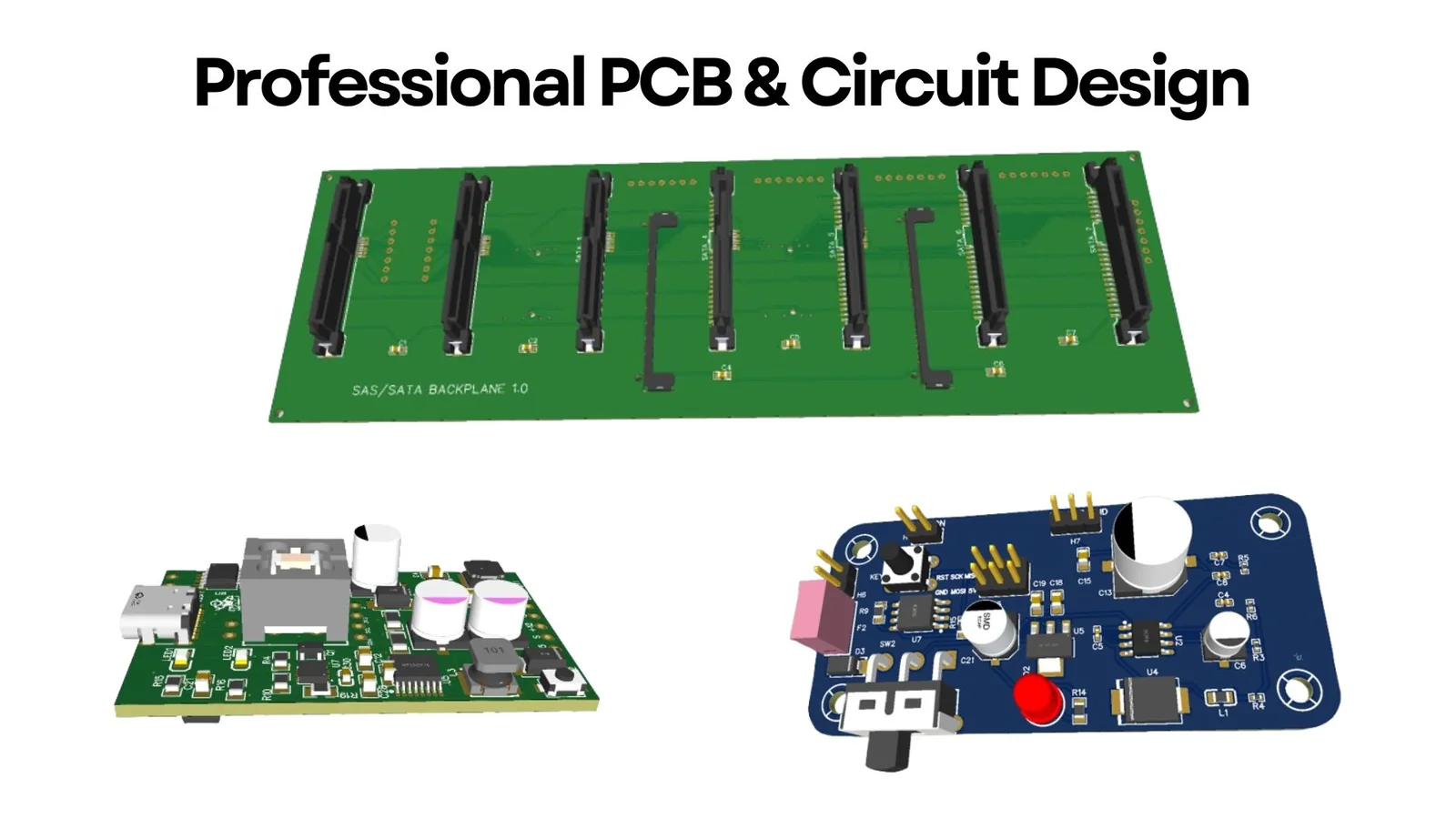 Professional PCB and circuit design examples