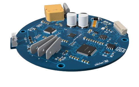 RedXpider round motor driver PCB designed by Revorix Engineering
